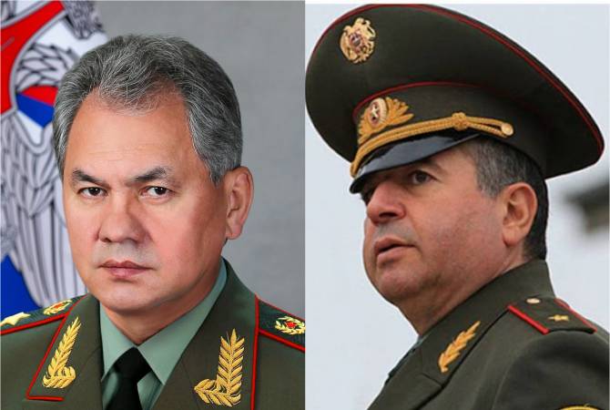 Entretien téléphonique entre le ministre russe de la Défense et le vice-ministre arménien de la Défense