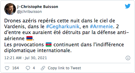 J.C. Buisson : drones azéris dans le ciel de Vardenis