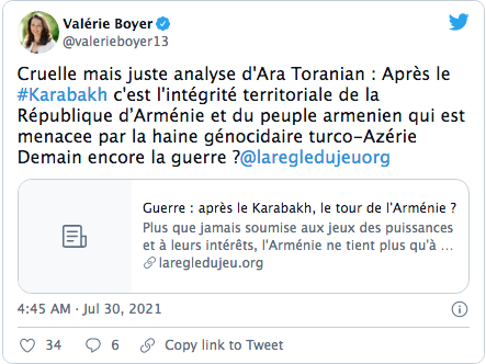 Valérie Boyer : cruelle mais juste analyse d&rsquo;Ara Toranian