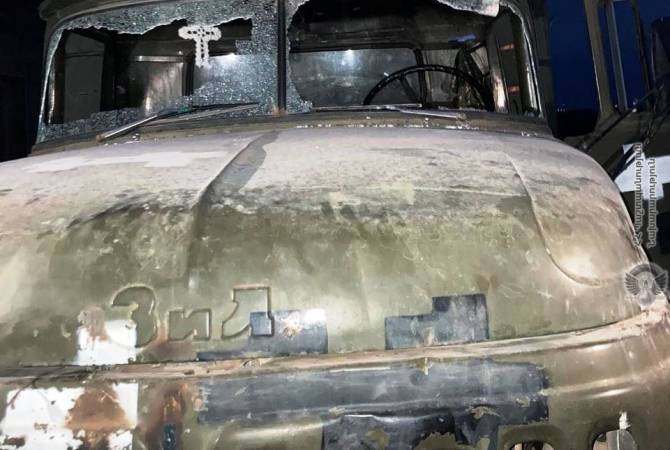 Les forces armées azéries ont ouvert le feu sur un camion de transport de nourriture aux soldats Arméniens à Yeraskh