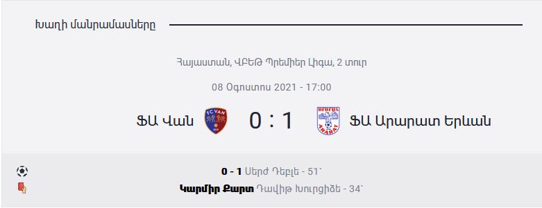 « Ararat » a célébré sa deuxième victoire consécutive, devenant le leader (vidéo)