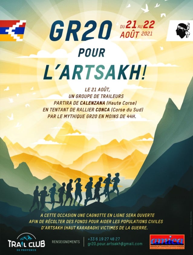 GR20 pour l&rsquo;Arrsakh, la Corse solidaire de l&rsquo;Artsakh ce samedi 21 août