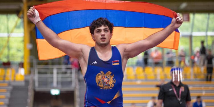 Lyova Gevorgyan (125 kg), vice-champion du monde junior de lutte libre sous les couleurs de l’Arménie