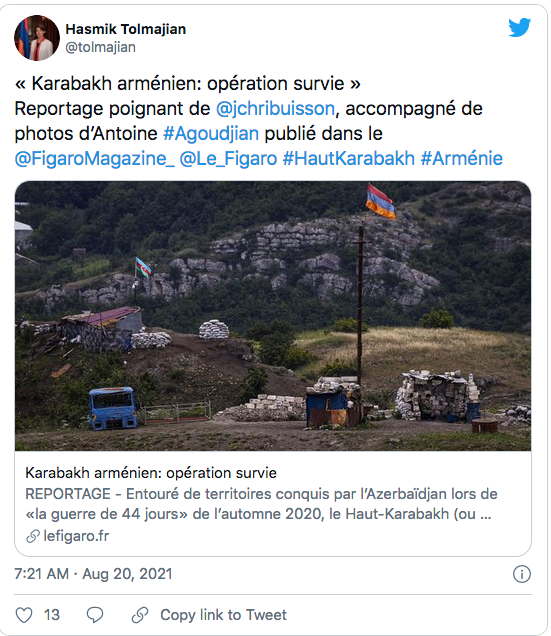 Hasmik Tolmadjian : reportage poignant dans le Figaro Magazine