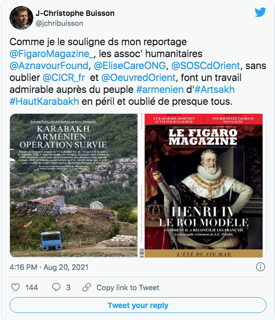 JC Buisson : merci aux associations qui aident l&rsquo;Arménie