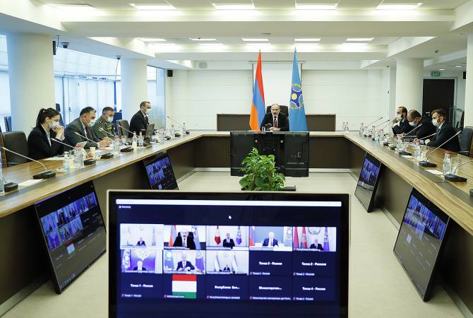 Le Premier ministre arménien Nikol Pachinian a participé au sommet en ligne de l&rsquo;OTSC
