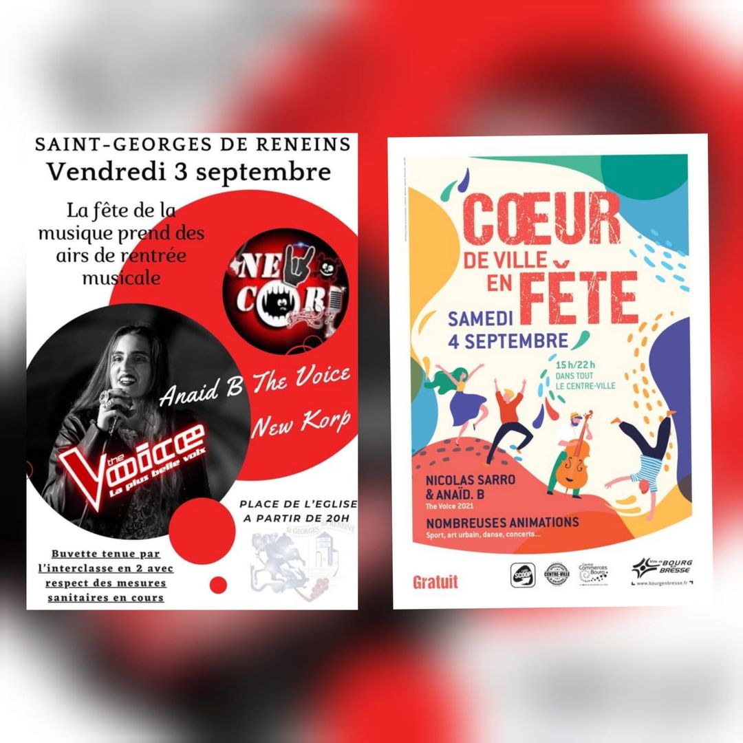 Les deux rendez-vous de la rentrée avec la chanteuse Anaïd.B