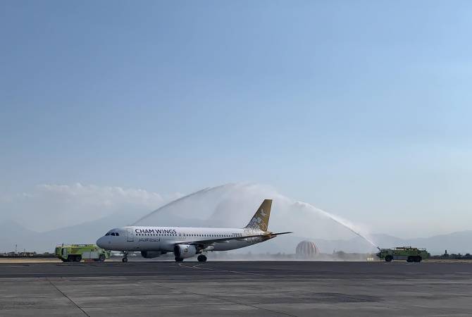 Le premier avion syrien de la compagnie Cham Wings reliant Alep à Erévan s’est posé aujourd’hui à l’aéroport Zvartnots