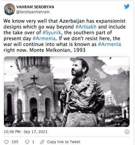 Vahram Serobyan : l&rsquo;avertissement de Monte Melkonian