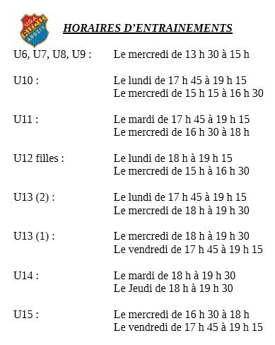 Entente UGA Ardziv Homenetmen Marseille – Horaires