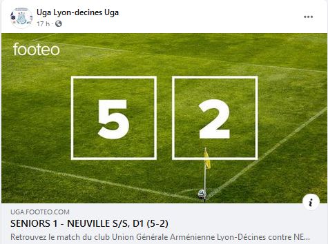 Victoire des séniors de l&rsquo;Uga Lyon-decines Uga