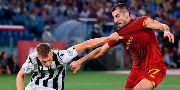 L’AS Rome avec Henrikh Mkhitaryan s’est imposé 1-0 face à Udinese lors de la 5e journée de Série A