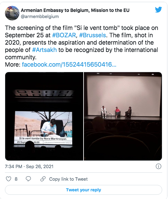 Ambassade d&rsquo;Arménie en Belgique : « si le vent tombe »