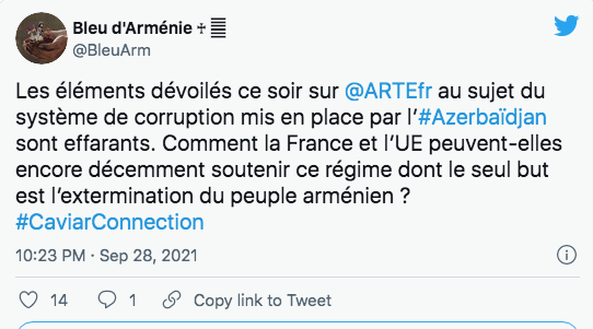 Bleu d&rsquo;Arménie : le reportage d&rsquo;Arte sur la corruption de Bakou