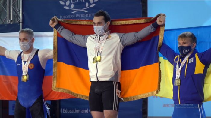 Rafik Harutyunyan (81 kg) champion d’Europe d’haltérophilie (U23) sous les couleurs de l’Arménie