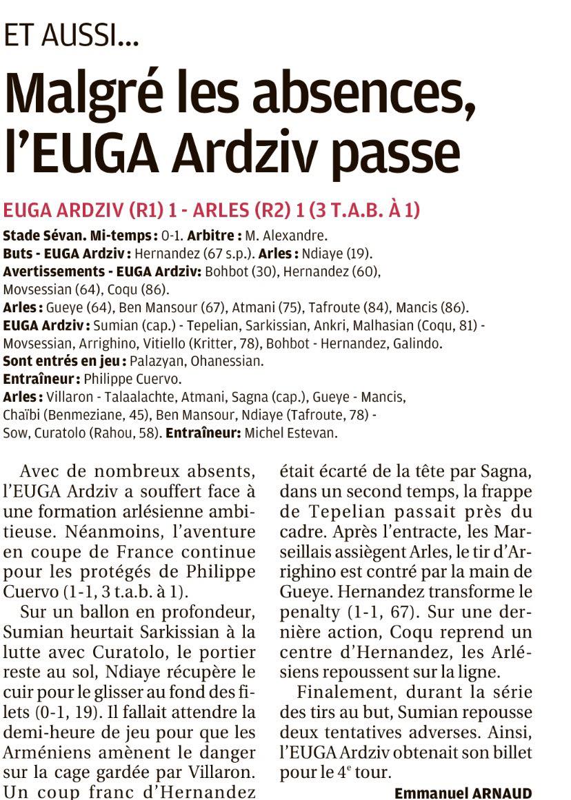 L&rsquo;Entente UGA Ardziv Homenetmen Marseille passe