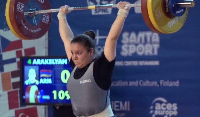 Margarita Arakelyan (87 kg) championne d’Europe d’haltérophilie U20 sous les couleurs de l’Arménie