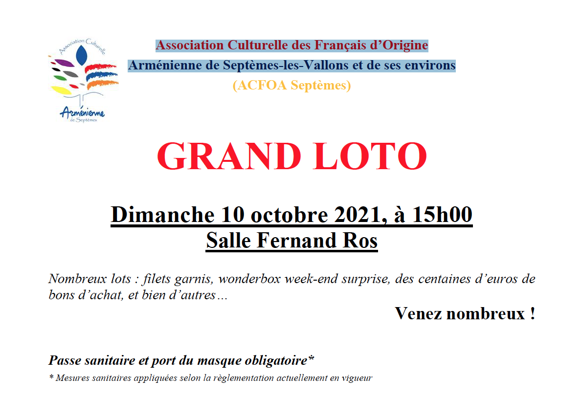 Loto au profit de l&rsquo;Artsakh