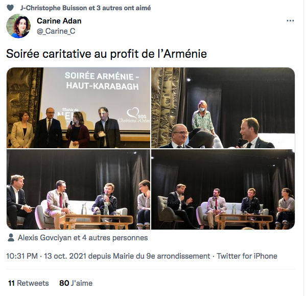 Carine Ardan : JC Buisson et S.Tesson au profit de l&rsquo;Arménie