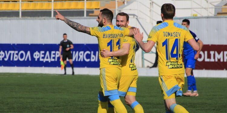 Astana s’impose 2-0 face à Kaysari en championnat du Kazakhstan, l’international arménien Tigran Barseghyan buteur