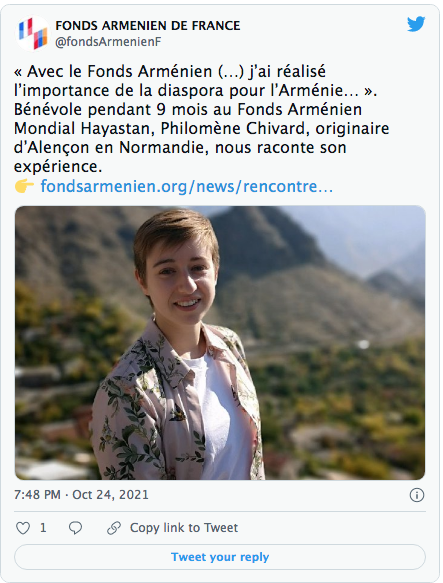 Fonds arménien : l&rsquo;expérience de Philomène Chivard