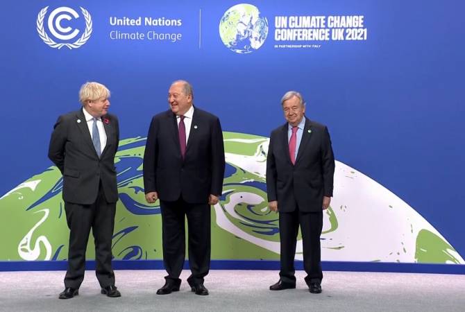 Le président arménien Armen Sarkissian est arrivé à Glasgow pour la conférence internationale sur le changement climatique