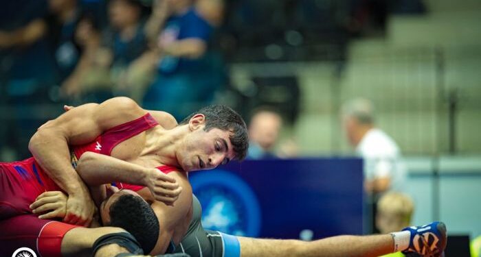 Médaille de bronze pour l’Arménien Chant Khachatryan (72 kg) aux championnats du monde de lutte gréco-romaine des U23 à Belgrade (Serbie)