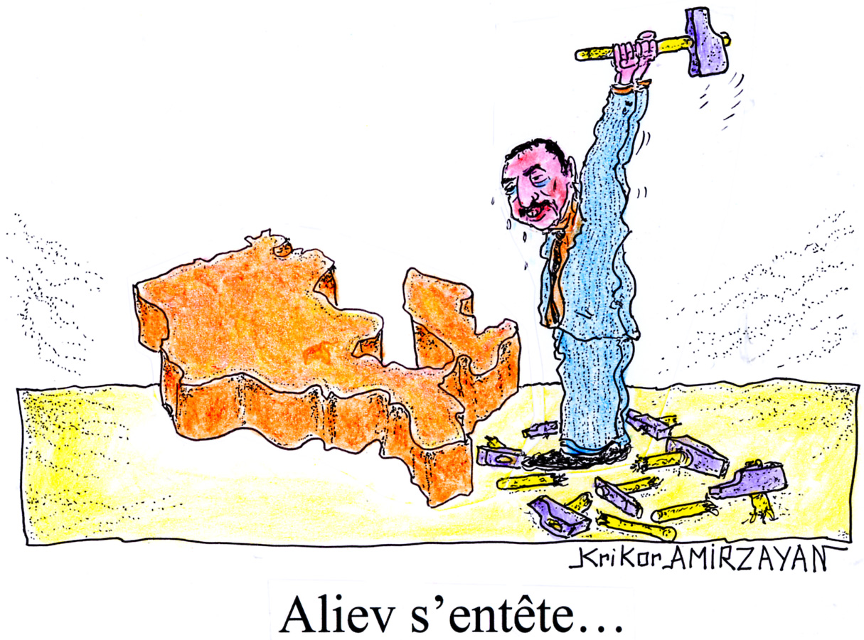 Aliev qui menace l’Arménie affirme que « L&rsquo;évolution future de la situation dépendra de la position de l&rsquo;Arménie » et attend une réponse d’Erévan à l’offre du traité de paix