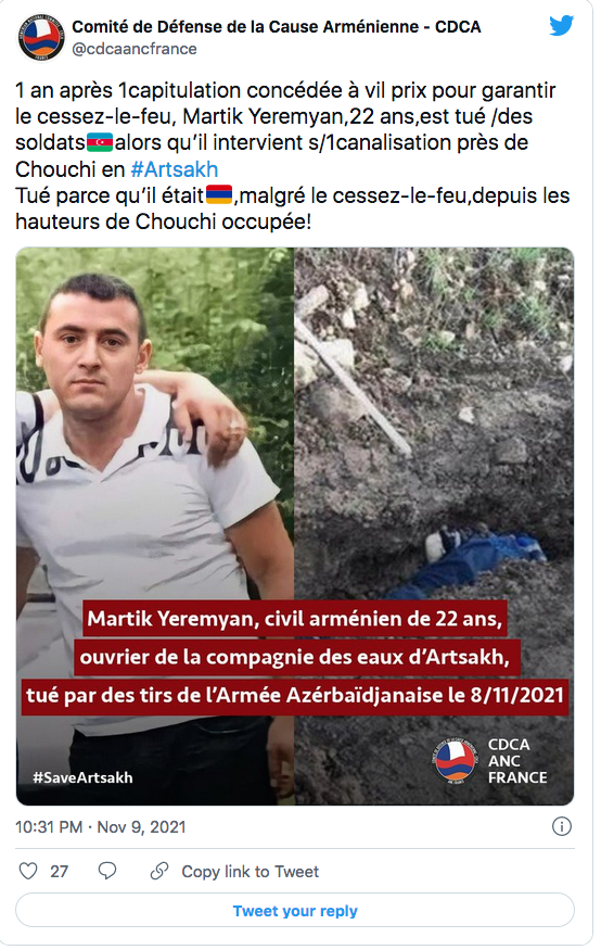 CDCA : tué parce qu&rsquo;Arménien