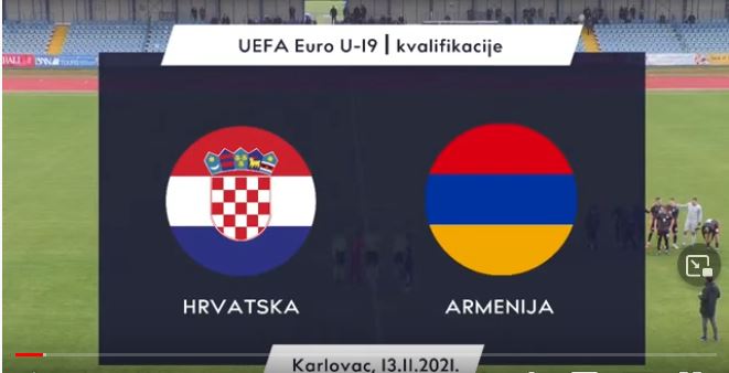 Croatie – Arménie. Match de la phase de groupes du tour de qualification des moins de 19 ans de l&rsquo;UEFA