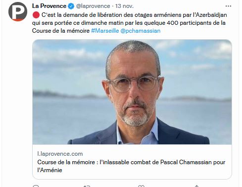 C’est la demande de libération des otages arméniens par l&rsquo;Azerbaïdjan qui sera portée ce dimanche matin par les quelque 400 participants de la Course de la mémoire