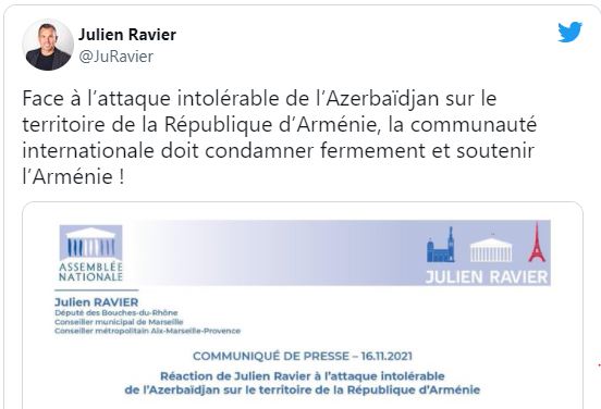 Julien Ravier en appelle à la communauté internationale
