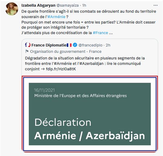 De quelle frontière s&rsquo;agît-il si les combats se déroulent au fond du territoire souverain de l&rsquo;Arménie ?