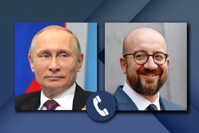 Vladimir Poutine et Charles Michel discutent du processus de mise en œuvre des accords trilatéraux sur le Karabagh