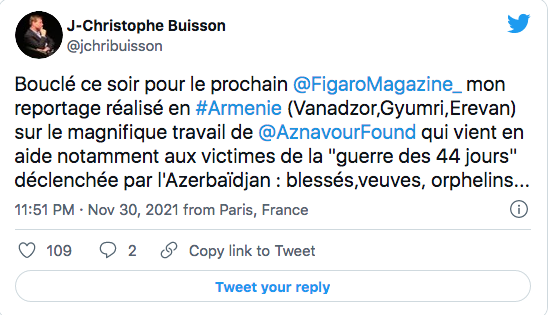 JC Buisson : Le Fonds Aznavour dans le Figaro Magazine