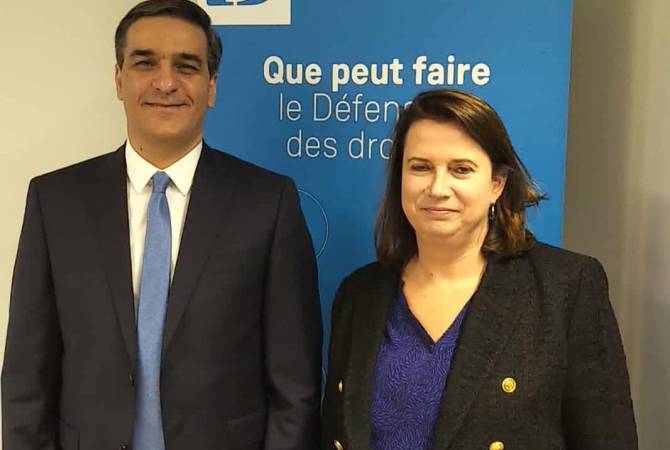 Arman Tatoyan le responsable des droits humains en Arménie présente à son homologue française les violations de l&rsquo;Azerbaïdjan