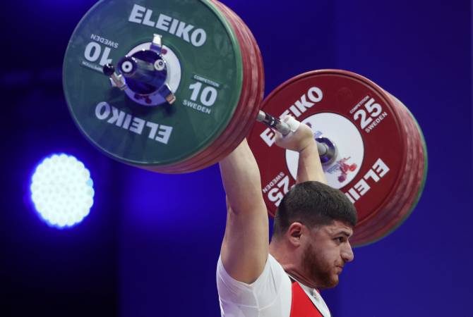 Antranik Karapetyan (89 kg) médaille d’or mondiale à l’arraché avec 175 kg à Tachkent (Ouzbékistan)