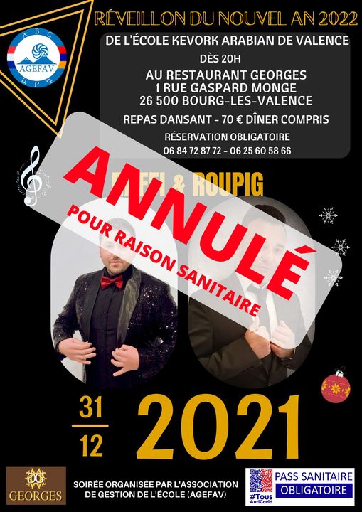 Annulation soirée du réveillon