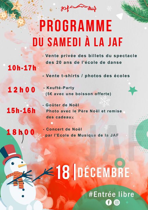 Programme des activités de la JAF