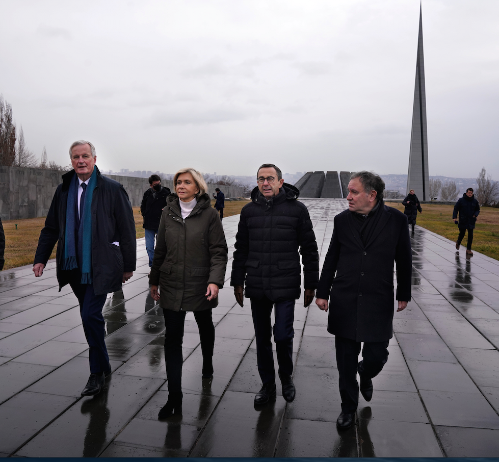 La candidate Valérie Pécresse en Arménie