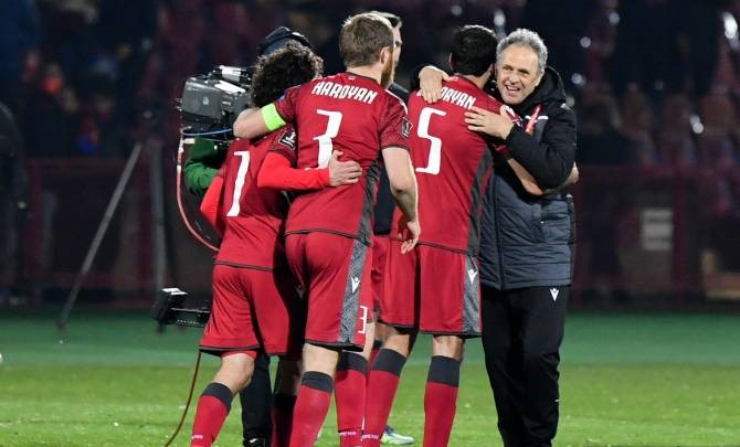 L’Arménie reste en 92e position mondiale au classement de la FIFA