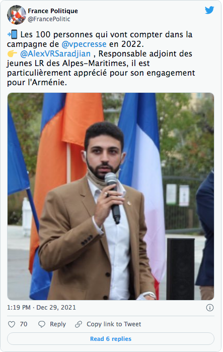 France politique : Alex Saradjian avec les jeunes LR des Alpes-Maritimes