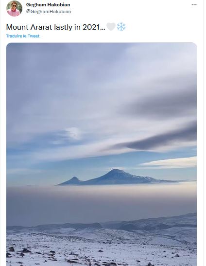 Mont Ararat dernière vision en 2021…