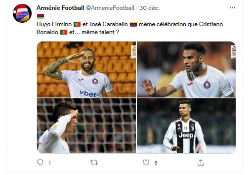 Hugo Firmino et José Caraballo même célébration que Cristiano Ronaldo et… même talent ?