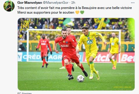 Le tweet de Gor Manvelyan