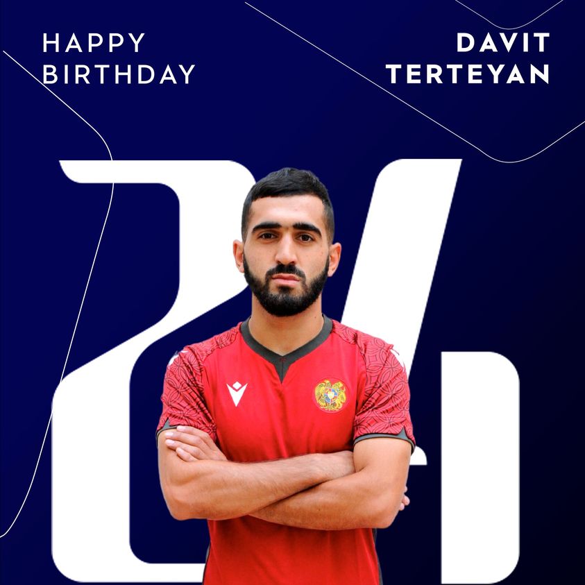 La Fédération arménienne de football a salué le 24e anniversaire de l’international arménien Davit Terteryan