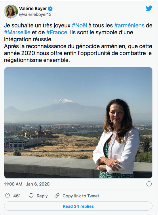V.Boyer : Joyeux Noël aux Arméniens de Marseille et de France