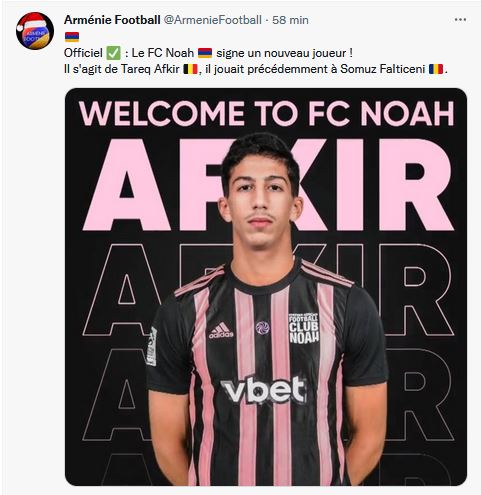 Le FC Noah accueille un nouveau joueur !