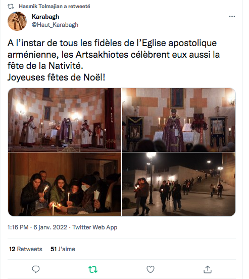 Karabagh:  les Arstrakhiotes fêtent la nativité