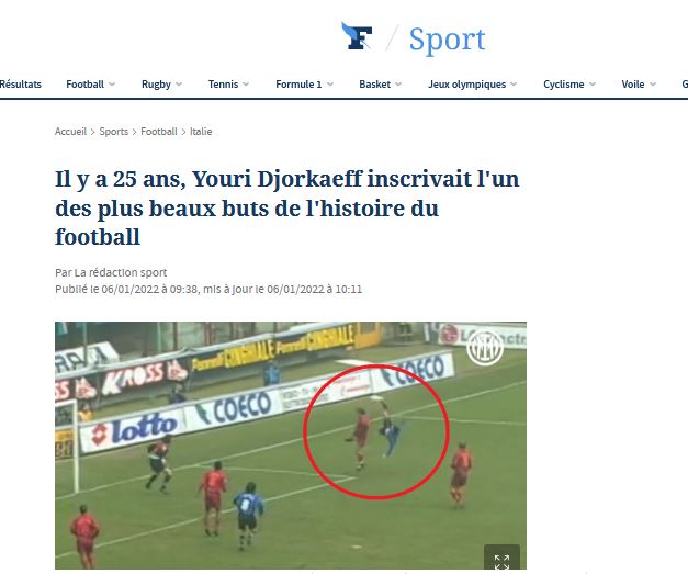 Il y a 25 ans, Youri Djorkaeff inscrivait l&rsquo;un des plus beaux buts de l&rsquo;histoire du football